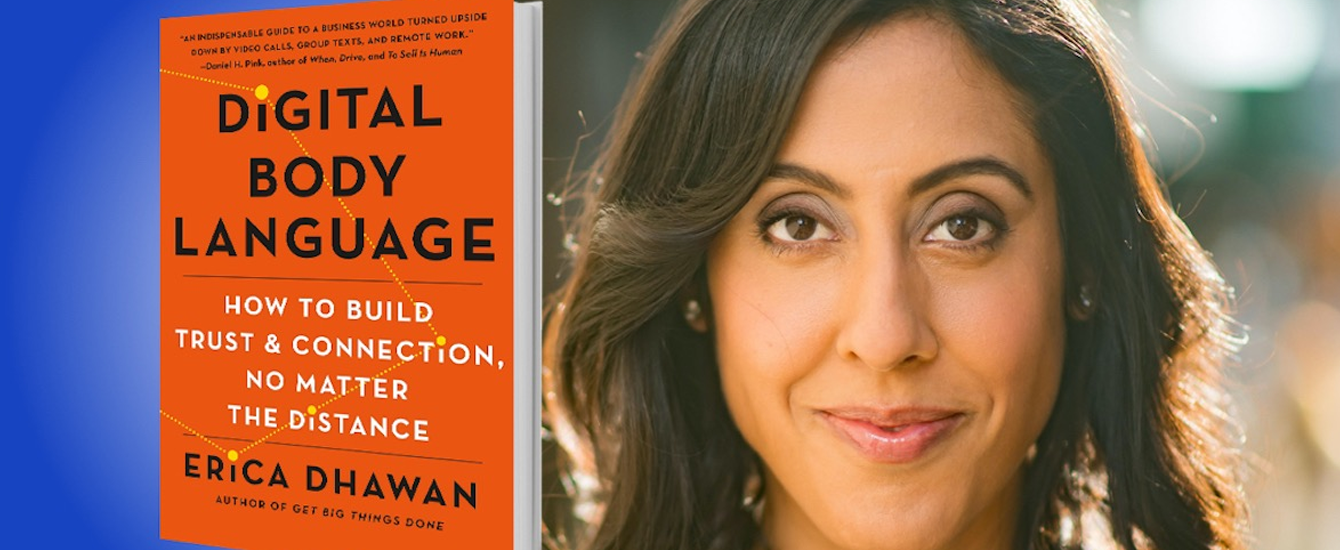 Keynote Speaker Erica Dhawan pictured with her latest book